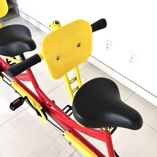 TOYTEXX 24 inch Wheels 3-Seat Tandem Bicycle Family Cruise Comfort Bike for Adults, Couples, Families (Red) - Toytexx TOYTEXX 24 inch Wheels 3-Seat Tandem Bicycle Family Cruise Comfort Bike for Adults, Couples, Families (Red) - Toytexx